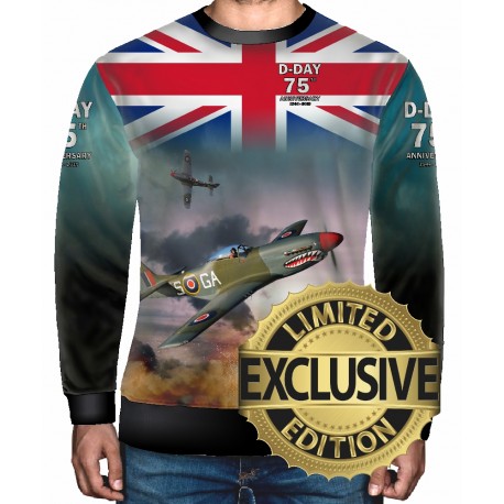 75 TH ANNIVERASRY D-DAY NORMANDY WW2 Allied Forces Mens SWEATSHIRT
