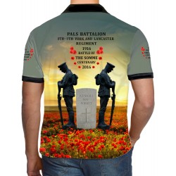 8th - 9 th Pals Battalion (York and Lancaster Regiment) Poyester T Shirt