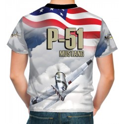 P51 Mustang American t shirt WW2 
