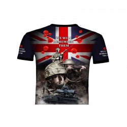 REMEMBRANCE  DAY POPPY  BRITISH ARMY  T SHIRT