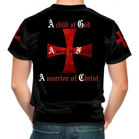 Knights Templar Crusader T-Shirt For Men - Soldiers Of Christ Graphic Tee - View #5