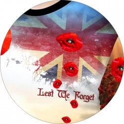 REMEMBRANCE  DAY POPPY  BRITISH ARMY  T SHIRT lest we forget